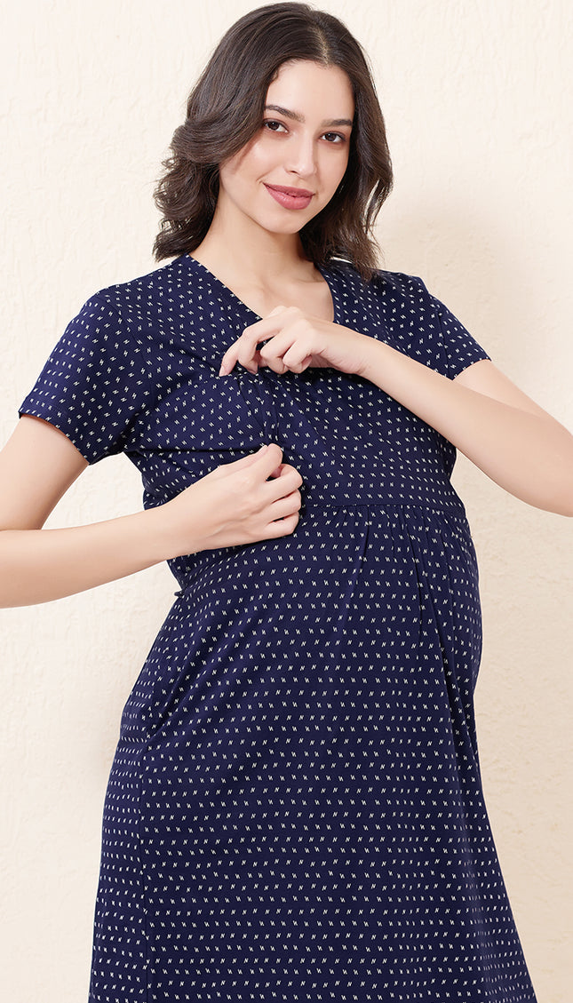 Womens Maternity Short Nighty | Comfortable & Breathable