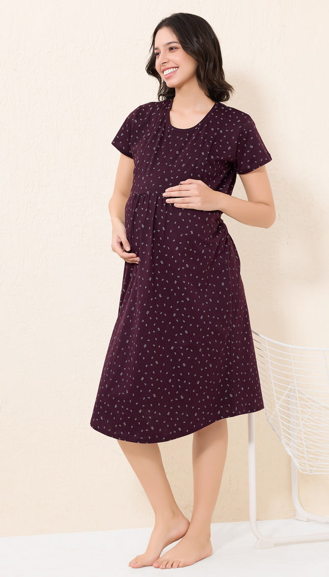 Womens Maternity Short Nighty | Comfortable & Breathable