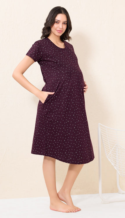 Womens Maternity Short Nighty | Comfortable & Breathable