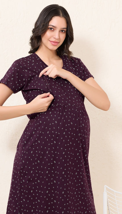 Womens Maternity Short Nighty | Comfortable & Breathable