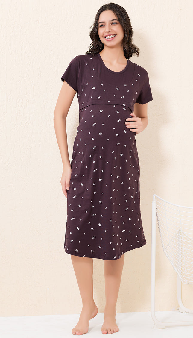 Womens Maternity Short Nighty | Comfortable & Breathable