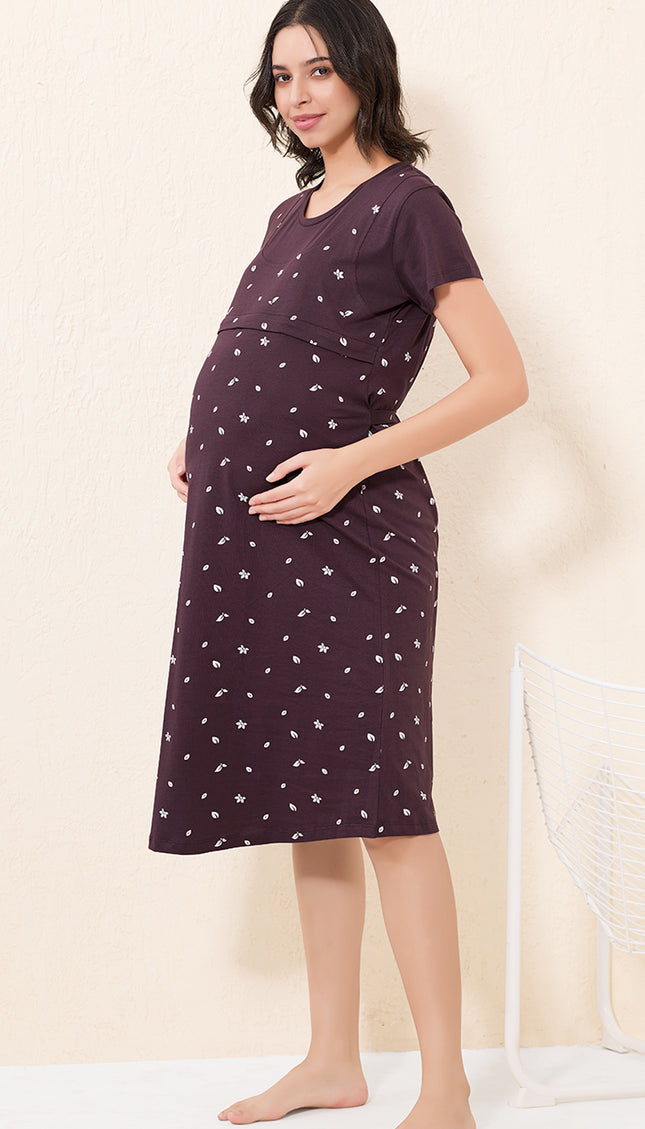 Womens Maternity Short Nighty | Comfortable & Breathable