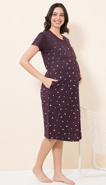 Womens Maternity Short Nighty | Comfortable & Breathable