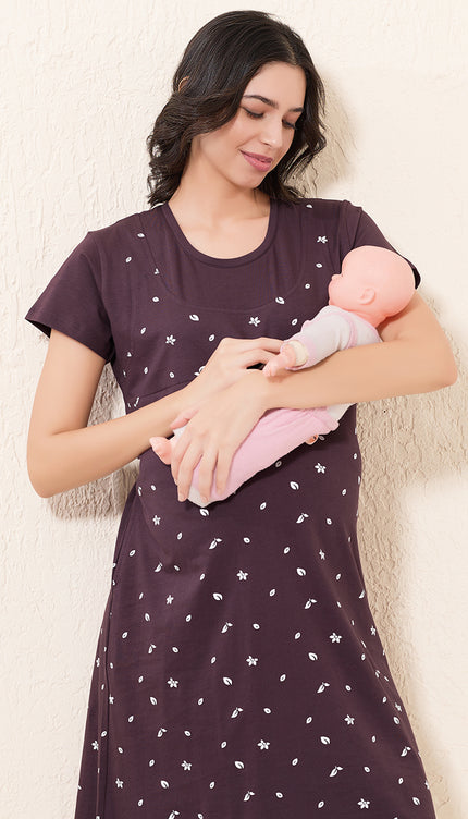 Womens Maternity Short Nighty | Comfortable & Breathable