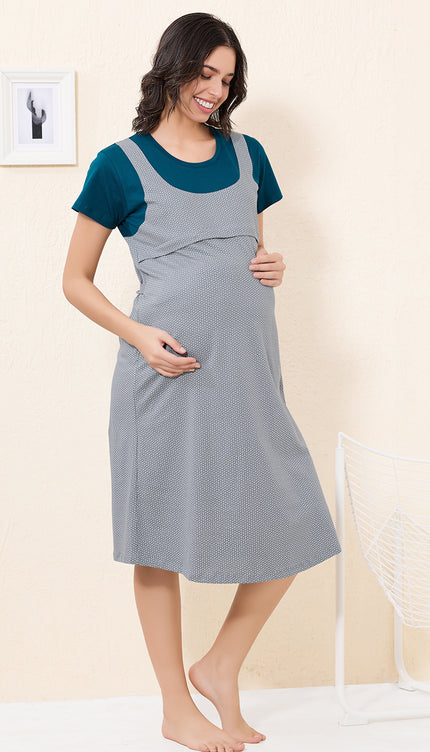 Womens Maternity Short Nighty | Comfortable & Breathable