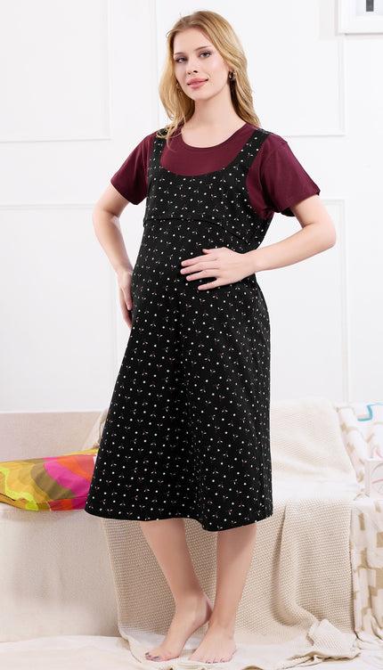 Womens Maternity Short Nighty | Comfortable & Breathable
