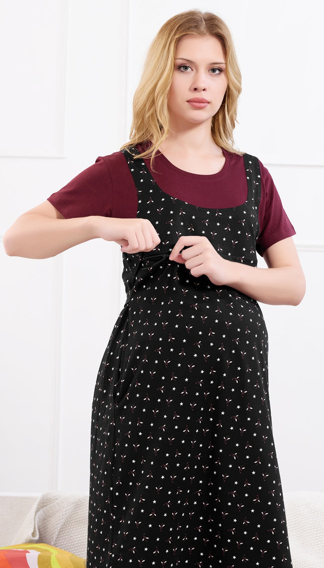 Womens Maternity Short Nighty | Comfortable & Breathable