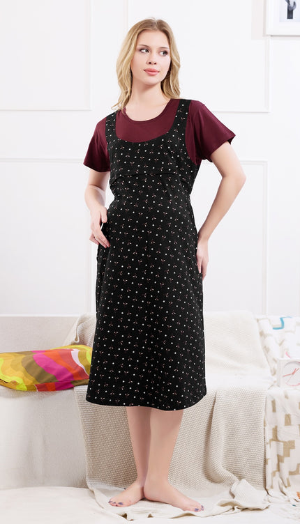 Womens Maternity Short Nighty | Comfortable & Breathable