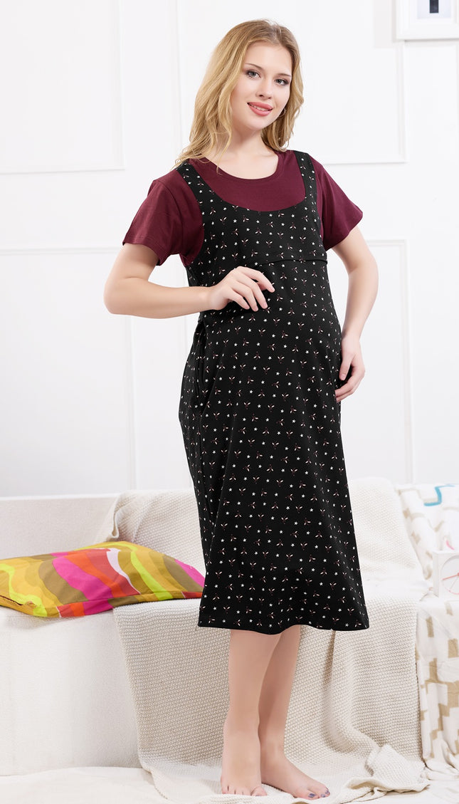 Womens Maternity Short Nighty | Comfortable & Breathable