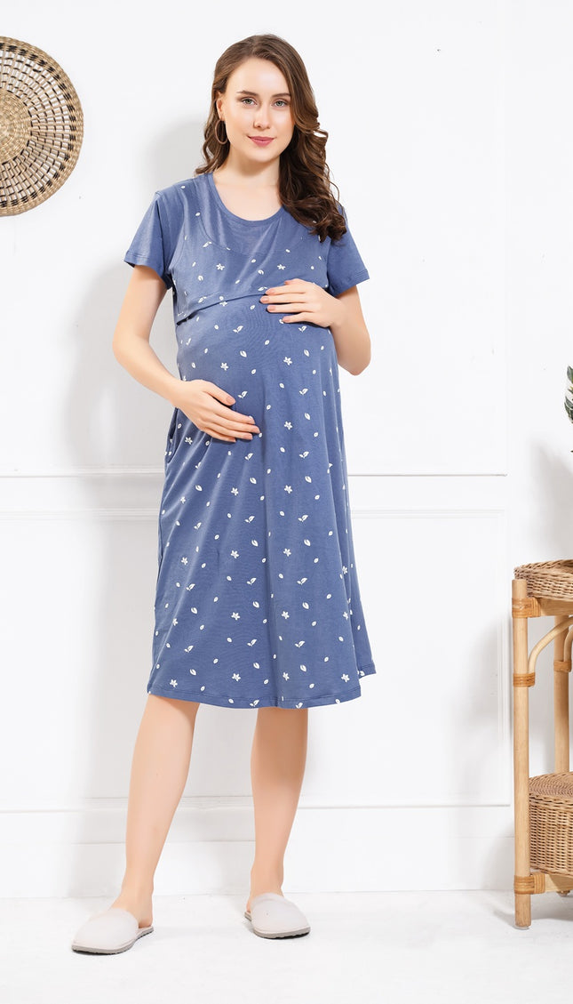 Womens Maternity Short Nighty | Comfortable & Breathable
