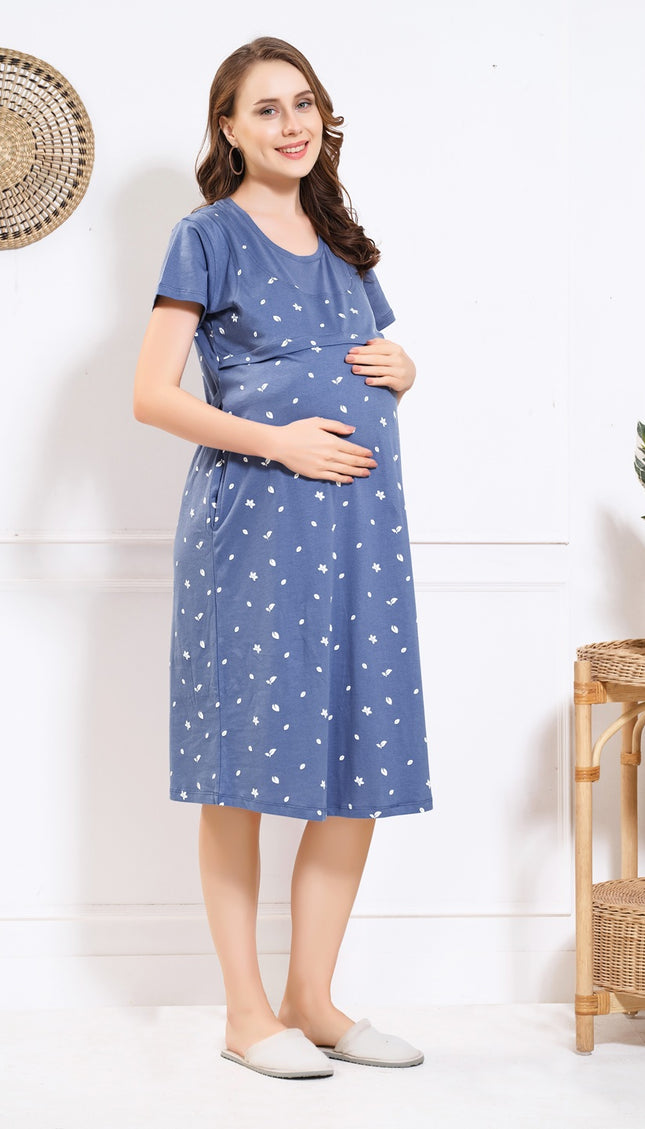 Womens Maternity Short Nighty | Comfortable & Breathable