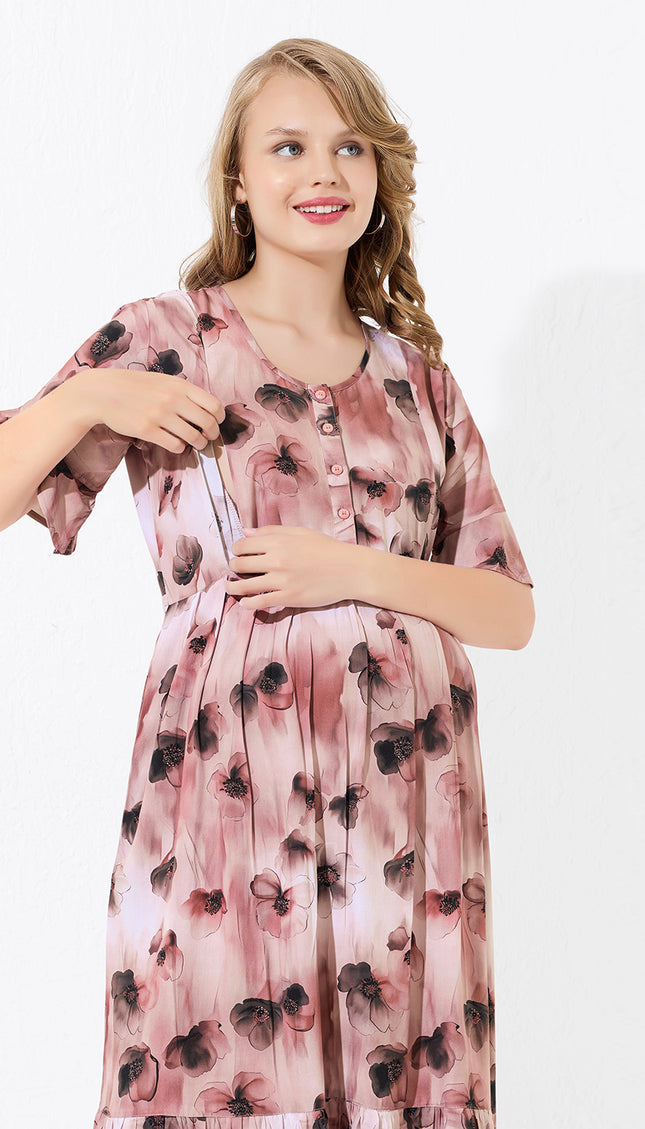 Womens Maternity Short Nighty | Comfortable & Breathable