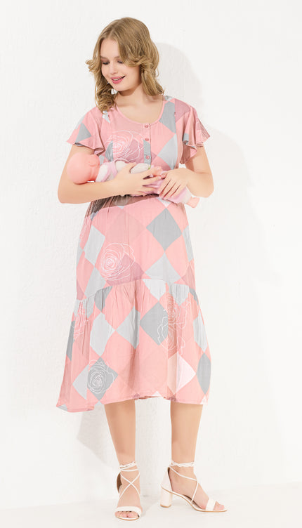 Womens Maternity Short Nighty | Comfortable & Breathable