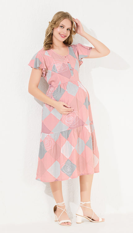 Womens Maternity Short Nighty | Comfortable & Breathable