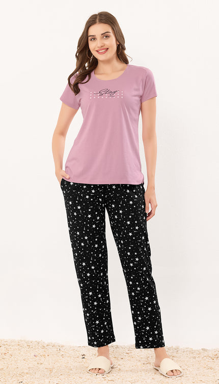 Womens Cotton Printed Night Suit Set