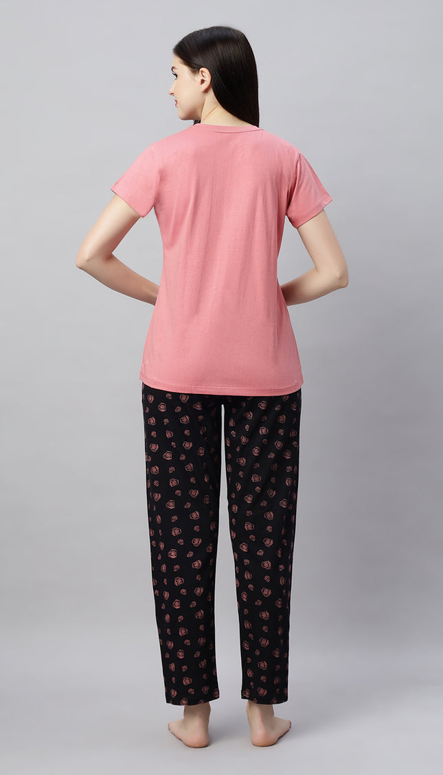 Womens Cotton Printed Night Suit Set
