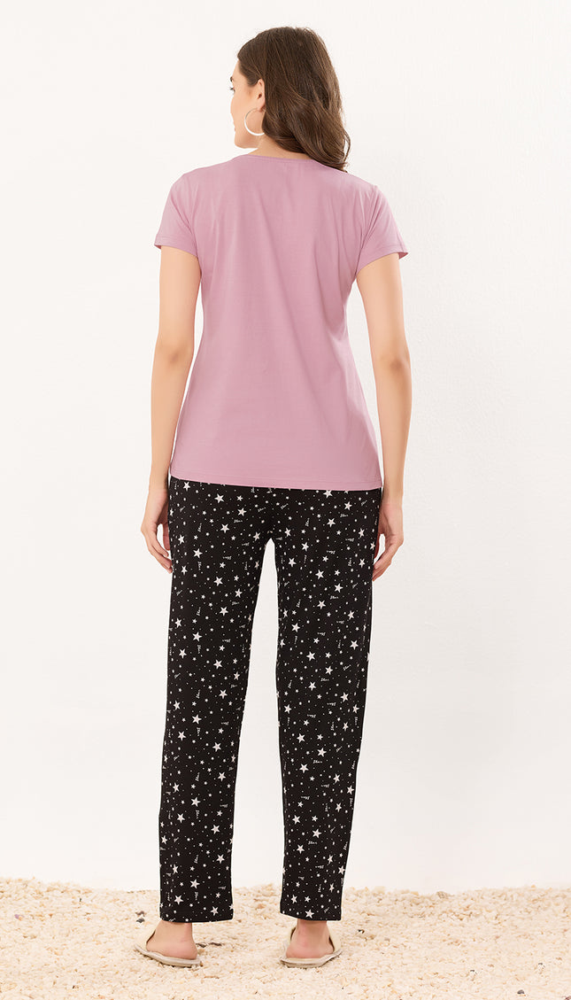 Womens Cotton Printed Night Suit Set