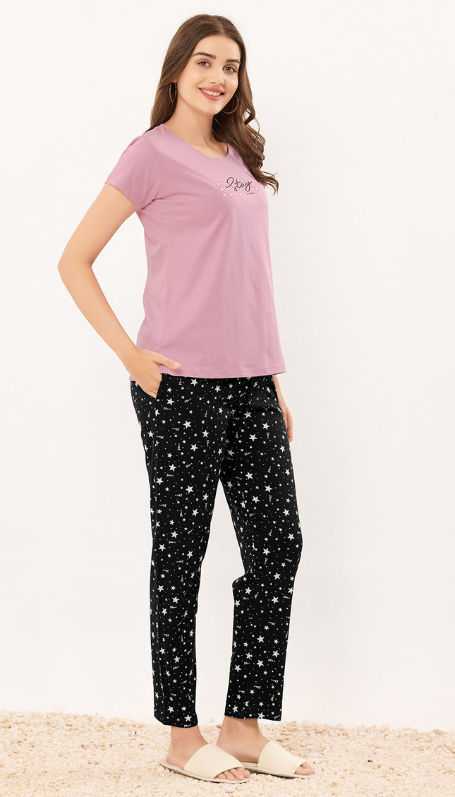 Womens Cotton Printed Night Suit Set