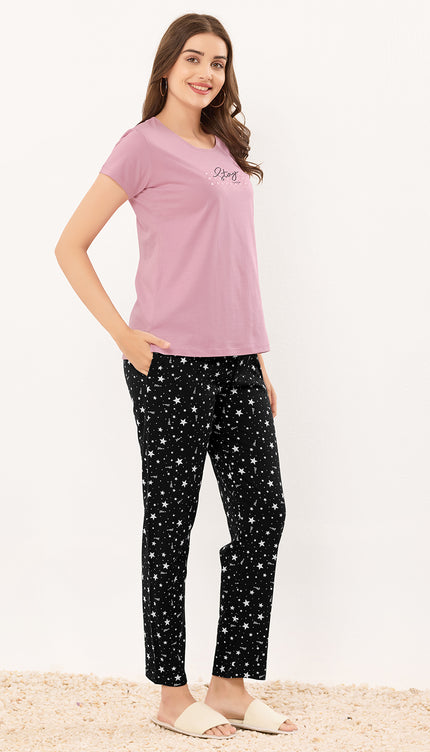 Womens Cotton Printed Night Suit Set