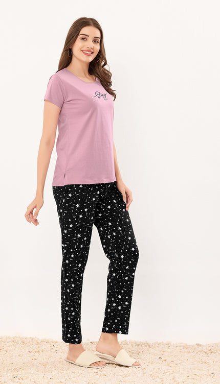 Womens Cotton Printed Night Suit Set