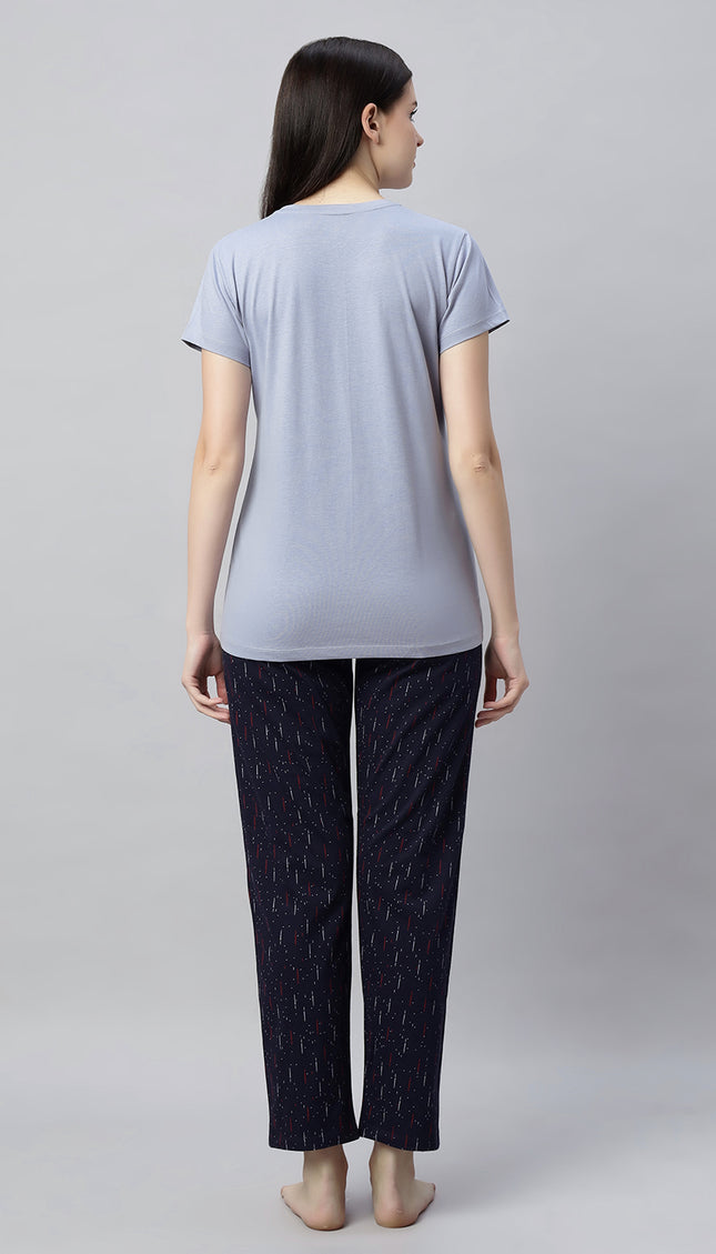 Womens Cotton Printed Night Suit Set