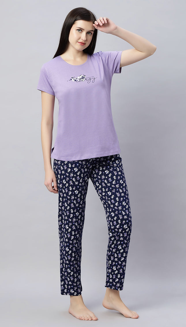 Womens Cotton Printed Night Suit Set