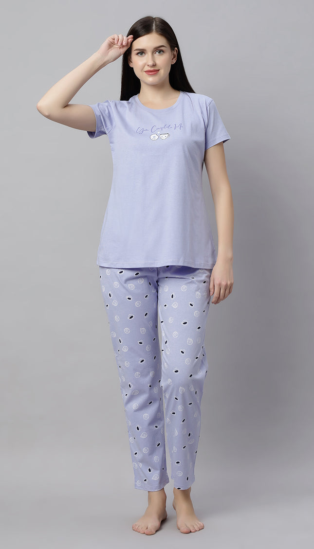 Womens Cotton Printed Night Suit Set