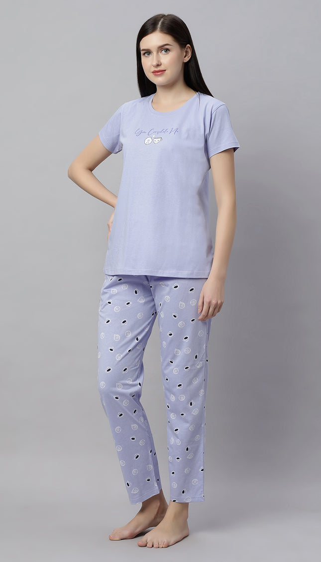 Womens Cotton Printed Night Suit Set