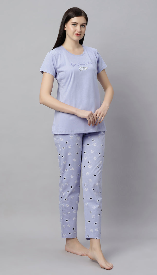 Womens Cotton Printed Night Suit Set