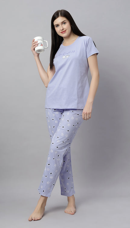 Womens Cotton Printed Night Suit Set