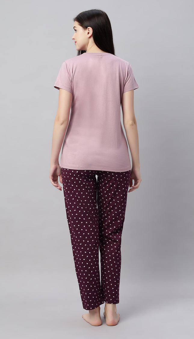 Womens Cotton Printed Night Suit Set