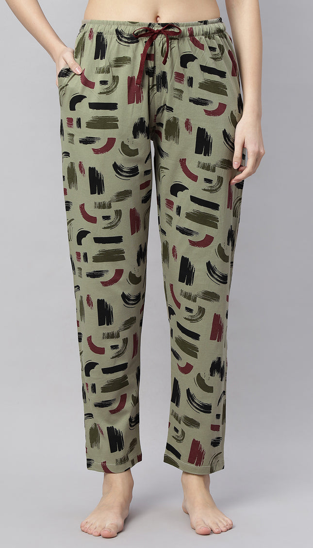 Womens Cotton Printed Night Suit Set
