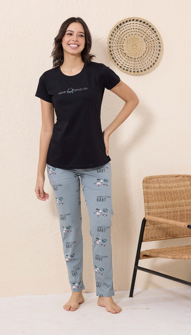 Womens Cotton Printed Night Suit Set