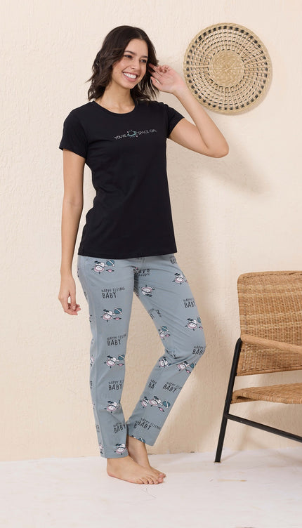 Womens Cotton Printed Night Suit Set