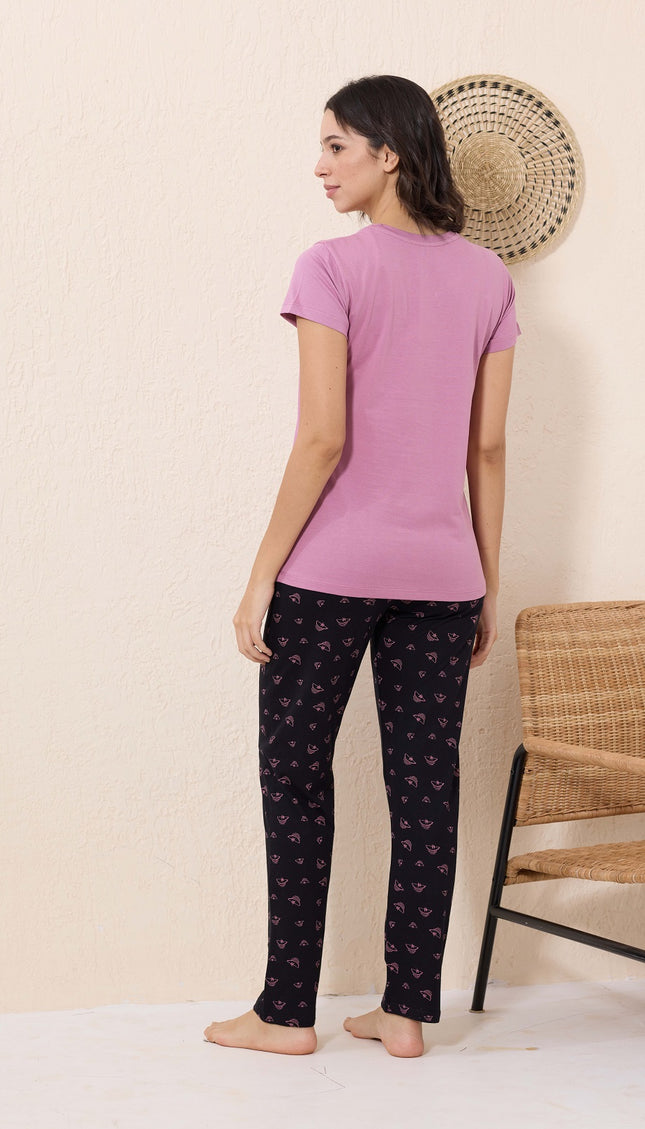 Womens Cotton Printed Night Suit Set
