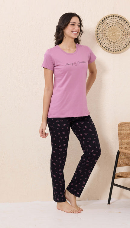 Womens Cotton Printed Night Suit Set