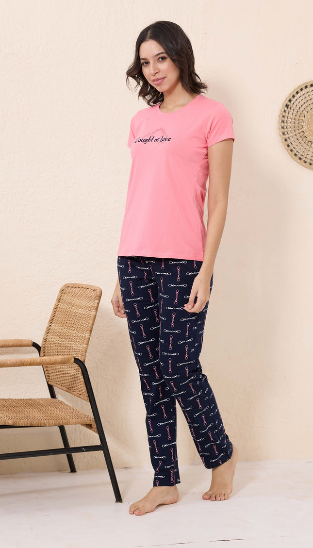 Womens Cotton Printed Night Suit Set