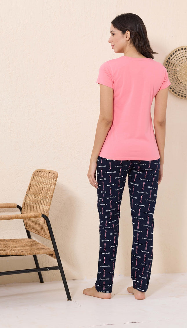 Womens Cotton Printed Night Suit Set