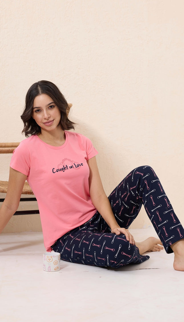Womens Cotton Printed Night Suit Set