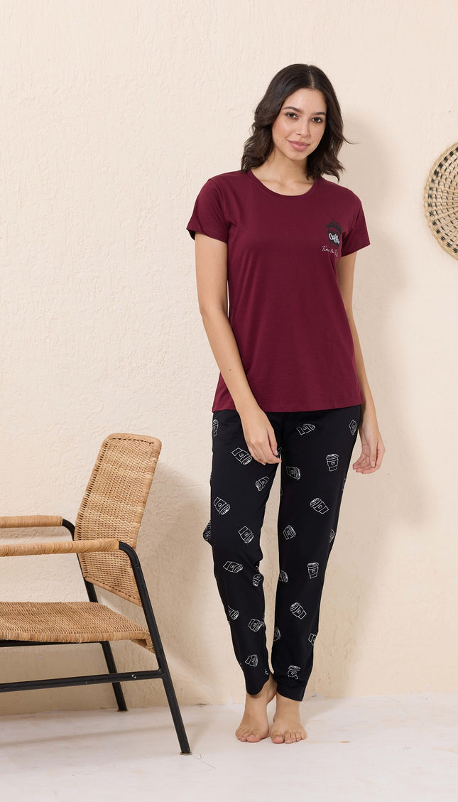 Womens Cotton Printed Night Suit Set