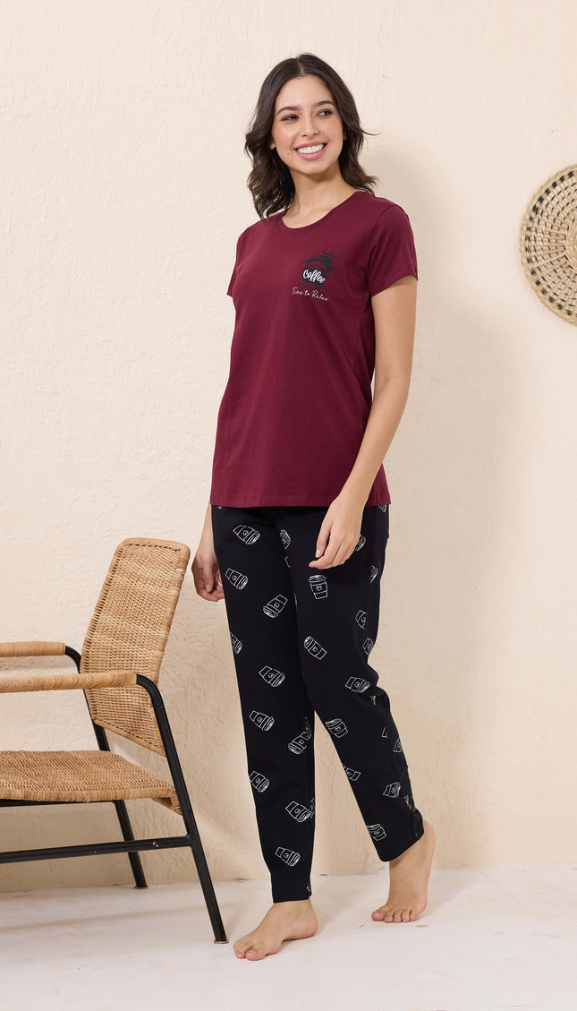 Womens Cotton Printed Night Suit Set
