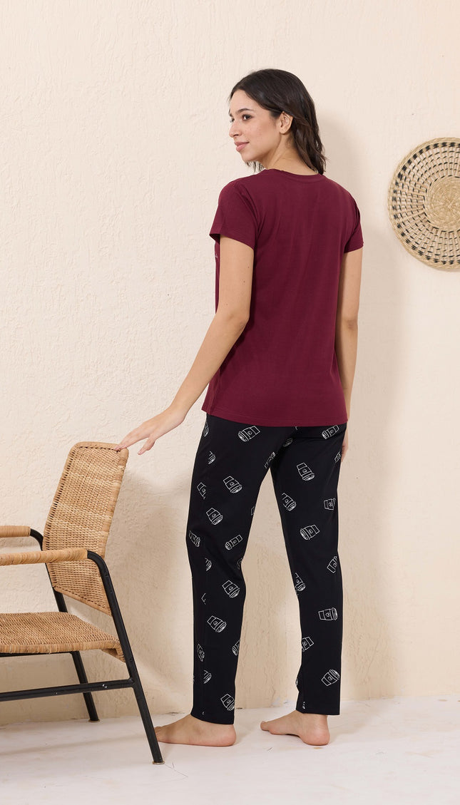 Womens Cotton Printed Night Suit Set