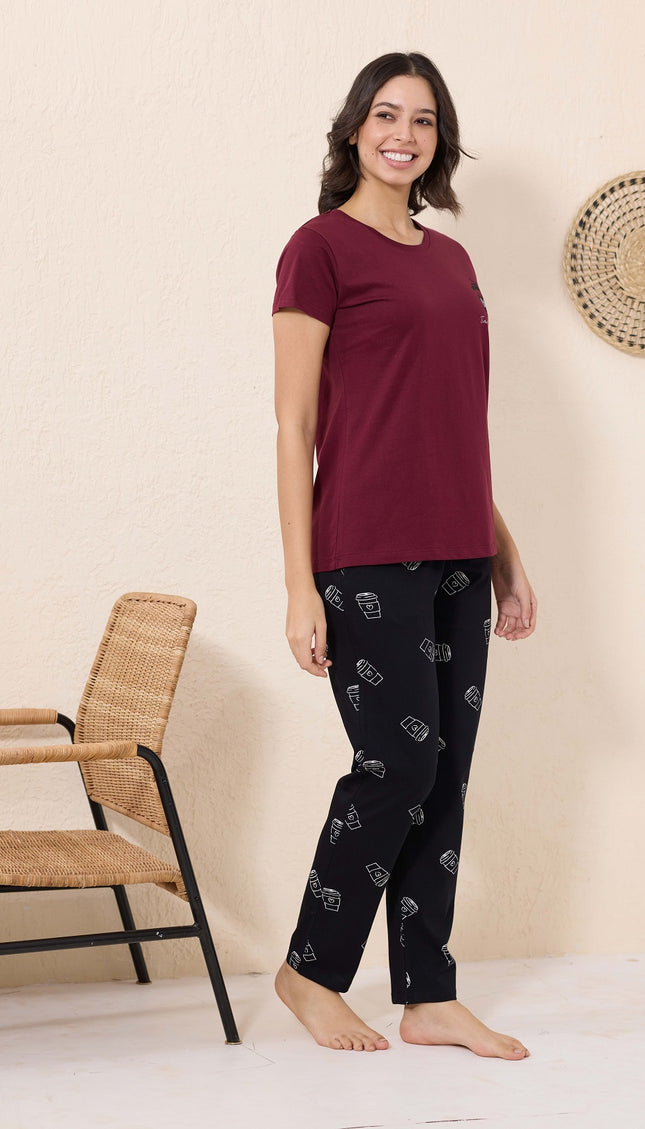 Womens Cotton Printed Night Suit Set