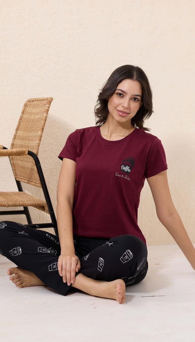Womens Cotton Printed Night Suit Set