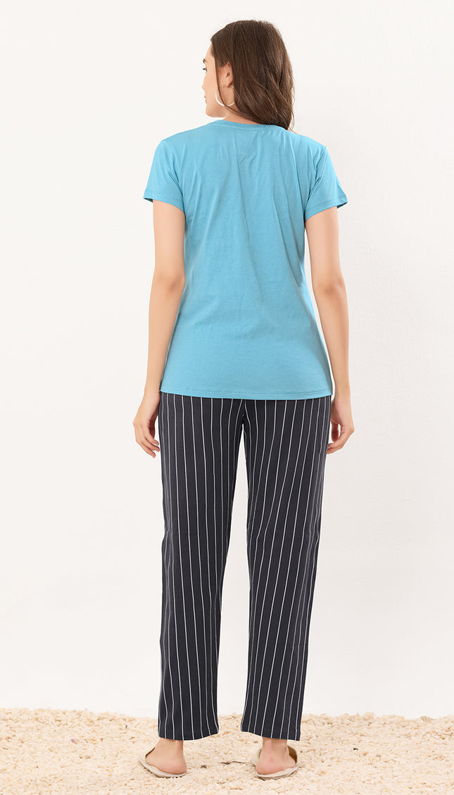 Womens Cotton Printed Night Suit Set