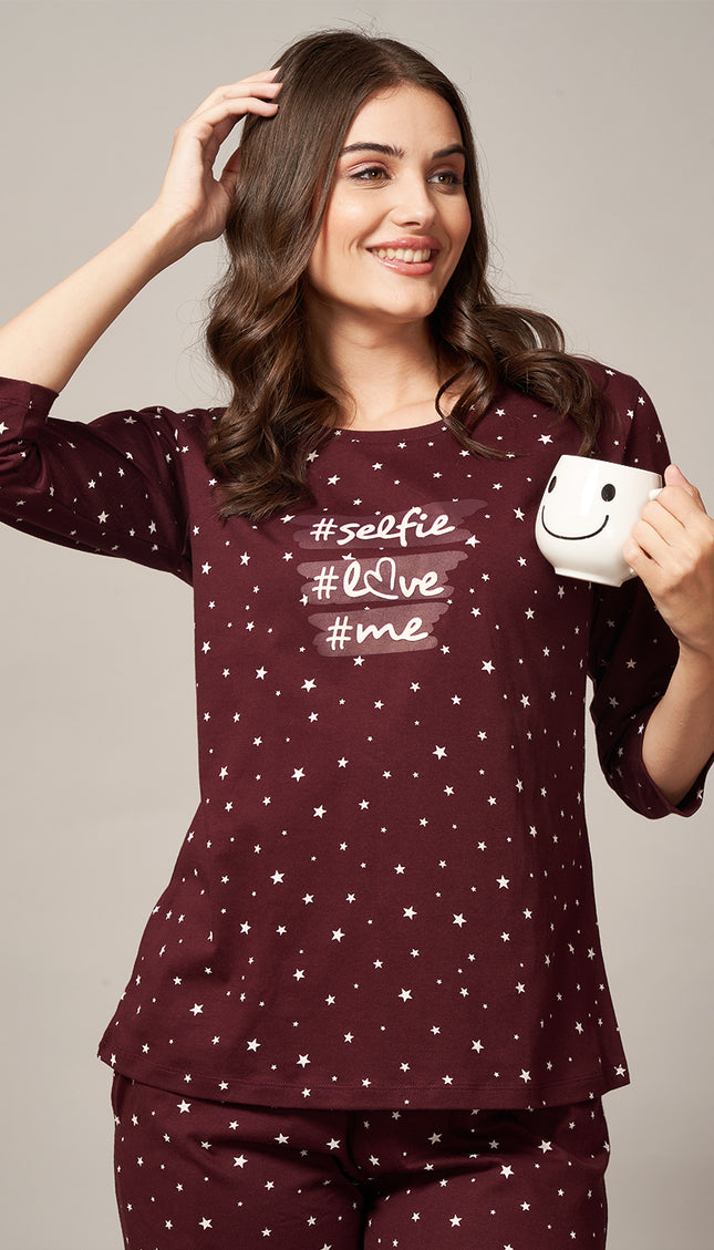 Womens Cotton Printed Night Suit Set