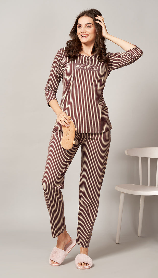 Womens Cotton Printed Night Suit Set