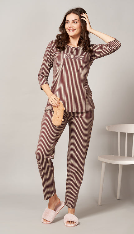 Womens Cotton Printed Night Suit Set