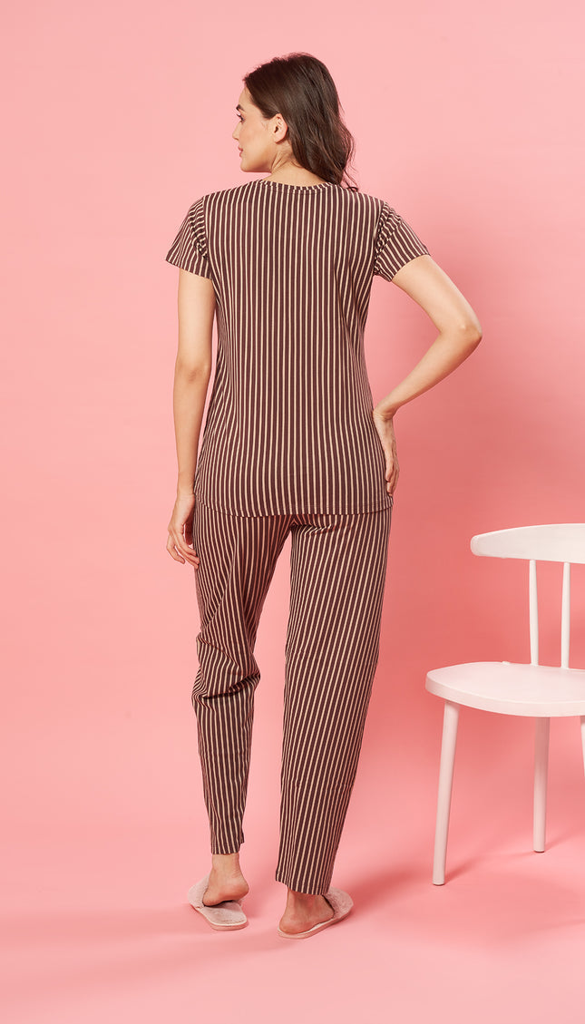 Womens Cotton Printed Night Suit Set