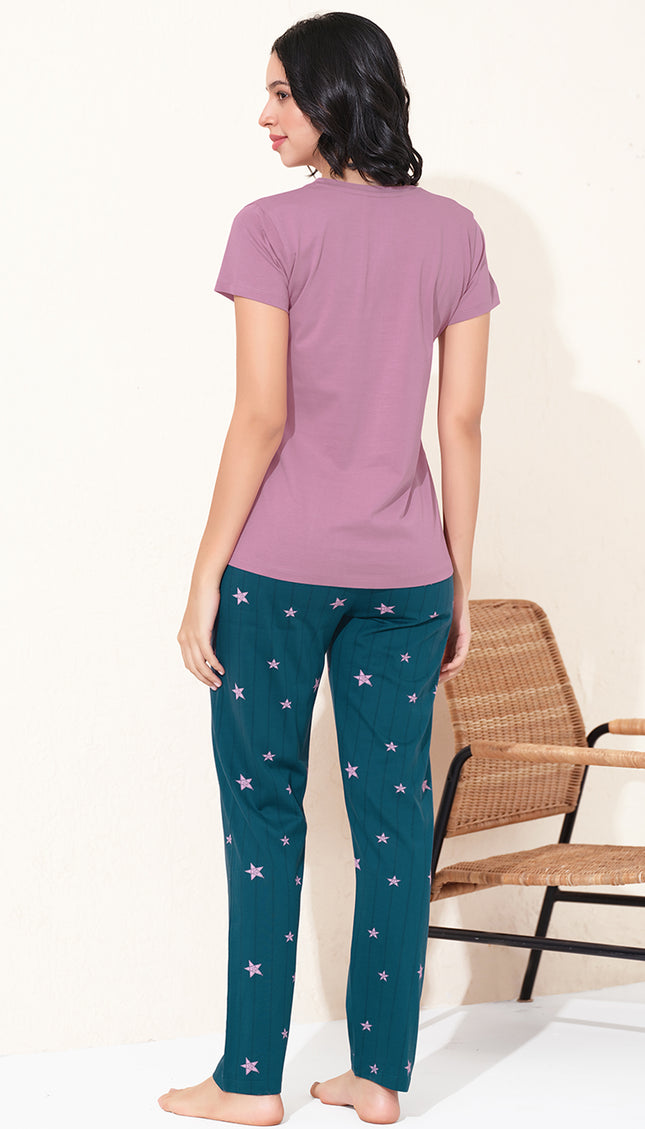 Womens Cotton Printed Night Suit Set